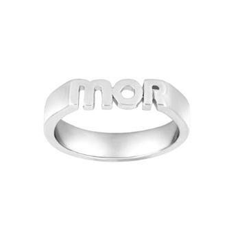 Nordahl's Statement ring 'MOR' i rhodineret sterling sølv 